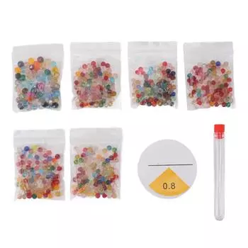 615 шт. искусственные хрустальные бусины круглые граненые стеклянные бусины набор для изготовления ювелирных изделий для поделок своими руками Br