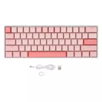 61 клавиша 60% механическая клавиатура 2.4G беспроводная Bluetooth 3.0 5.0 Type C проводная красная кнопка с подсветкой Gami