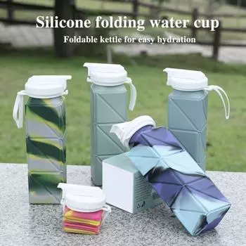 620 мл складная силиконовая бутылка для воды герметичная портативная легкая уличная велоспорт спортзал фитнес спорт путешествия складная питьевая кружка