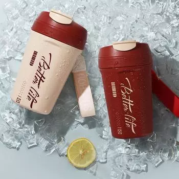 620 мл термос из нержавеющей стали с выдвижной соломинкой, герметичная бутылка для кофе, чая, холодных напитков, автомобильный термос, кружка Direct drinking красный