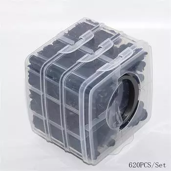 620PCS Boxed Plastic Rivet Tight Snap Fastener Clip Fender Bumper Door Retainer