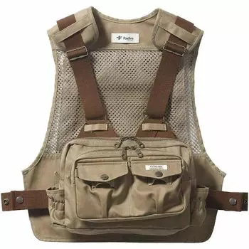 6210151 Chest Strap Vest 6210151 Khaki Free [Foxfire] [Fishing] [Camping]