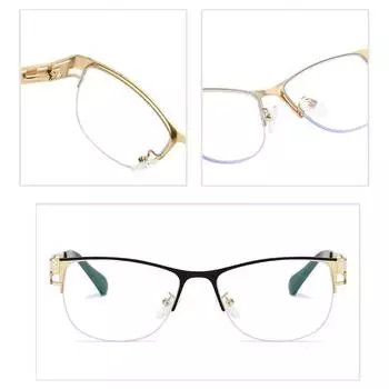 6210 Hollow Point Paint Metal Glasses Frame, новая персонализированная полурамка Anti-Blue Light Fashionable Universal Flat Mirror