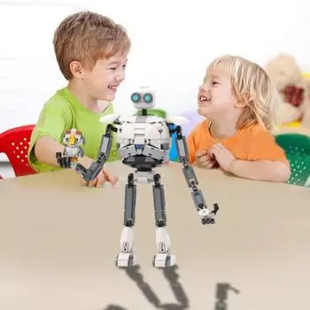 622 шт./компл. робот строительный блок игрушка малышей мультфильм фигурка микрочастицы строительная игрушка мальчики девочки