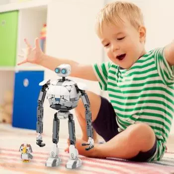 622 шт./компл. робот строительный блок игрушка малышей мультфильм фигурка микрочастицы строительная игрушка мальчики девочки образовательная