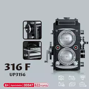 622 шт., винтажная камера, креативная модная игровая модель, головоломка, строительный блок, игрушка, праздничный подарок