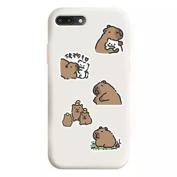 62 шт. милые наклейки капибара бутылка для воды наклейка на ноутбук автомобиль мотоцикл эстетические наклейки коньки чехол для телефона