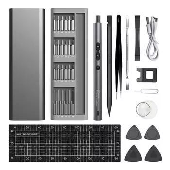 62 в 1 набор электрических отверток прецизионный набор электроинструментов перезаряжаемые беспроводные мини маленькие биты для универсального ремонта мобильных телефонов