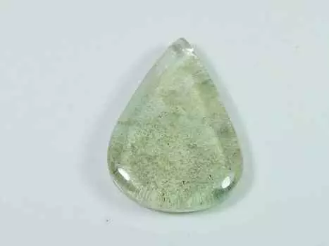 62Cts Lodolite Garden Quartz Pear Crystal Cabochon Loose Gemstone 29X42X06MM SK-3395