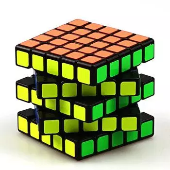62x62x62 мм 5x5x5 Уровень Magic Cube Ультрагладкий Rubix Rubik Развивающие игрушки чёрный