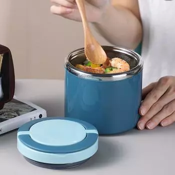 630/1000 мл термобанка для еды изолированная чашка для супа термос контейнеры из нержавеющей стали ланч-бокс термо сохраняют тепло для школьников S синий