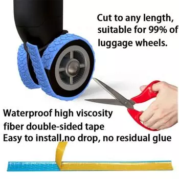 634C 4 шт/8 шт защитный чехол для колес чемодана регулируемый дорожный чехол-спиннер чёрный