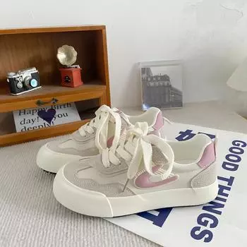 6380 retro German training shoes women s platform hook little white shoes Hong Kong style retro 2024 new ins trendy versatile board shoes 35