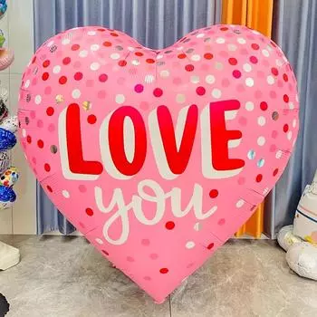 63-дюймовый красный воздушный шар из алюминиевой фольги в форме сердца — идеальный выбор для дней рождения, свадеб и празднований Дня святого Валентина