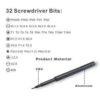 63 In 1 Screwdriver Set Precision Magnetic Screw Driver Bits Torx Hex Bit Handle Mobile Phone Repair Screwdriver Kit Tools