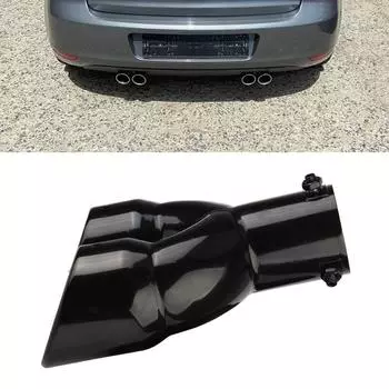 63 мм автомобильный впускной двойной выпускной двойной выхлопной наконечник универсальная выхлопная труба из нержавеющей стали черного цвета B