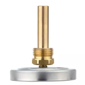 63 мм термометр с горизонтальной шкалой, алюминиевый датчик температуры 0-120 градусов C серебряный