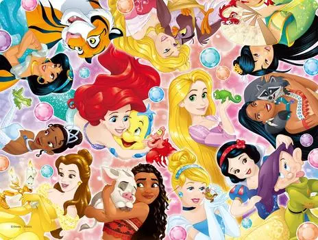 63 Piece 3D Magic Jigsaw Puzzle Disney Princess and Friends [Lenticular]