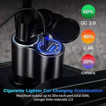 63 Вт автомобильный прикуриватель Din Hella Plug to QC3.0 18 Вт & PD 45 Вт для 12-24 В BMW Ducati Boat RV Hella Motorcycle DIN Socket чёрный