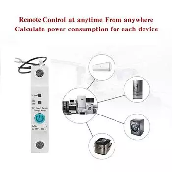 63A Din-рейка, Wi-Fi, умный таймер, реле дистанционного управления, EWeLink, умный дом, поддержка Alexa Google 63A 1P