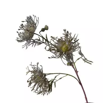 63cm Artificial Pincushion Flower Real Touch Fake Flowers Wedding Decor серый