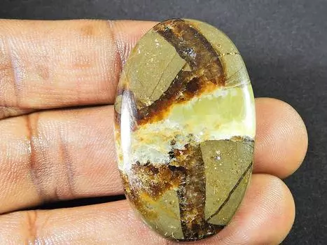 63Cts. AAA натуральный желтый септарианский дизайнерский драгоценный камень россыпью 27X44X06 мм SK-1098