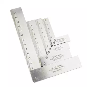 63x40 мм 160x100 мм Машинистский квадрат, 90 градусов, прямоугольный инженерный набор, прецизионная шлифованная стальная закаленная угловая линейка, квадратная линейка 63X40MM