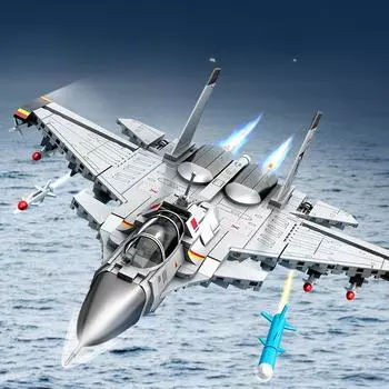 645 шт. военная серия J-15 авианосный истребитель строительные блоки игрушка в подарок для детей без коробки
