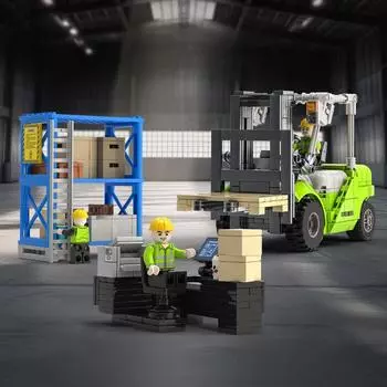646 шт. Механическая серия Инженерный погрузчик Сцена работы мальчик Сборка строительных блоков игрушка подарок без коробки