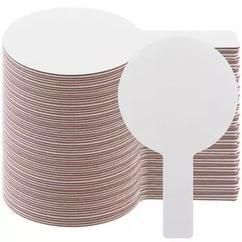 64 шт. мини-круглые ручные белые доски для сухого стирания, лотки для голосования на аукционе, двухсторонние портативные белые доски для чая белый