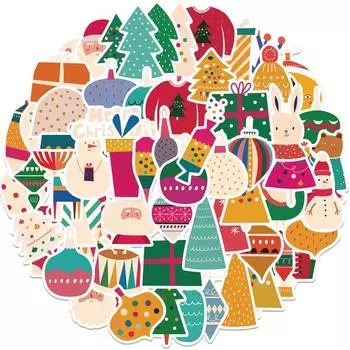 64 шт. наклейки для скейтборда рождественские украшения наклейки для кошек наклейки для скейтборда экстремальные виды спорта наклейки для чемодана гитара кружка блокнот трендовые наклейки