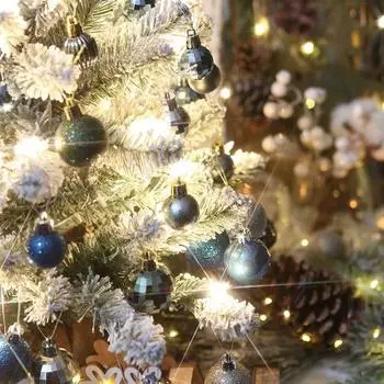 64 шт. Рождественские шары, небьющиеся, праздничные, декоративная подвеска, сверкающие, 1,18 дюйма, мини-подвесные рождественские шары, украшения для рождественского венка на елку красный