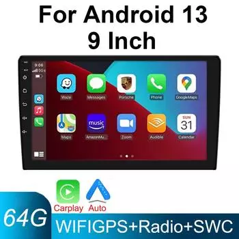 64G 2din 9 универсальный автомобильный мультимедийный видеоплеер для Toyota Hyundai Kia Nissan Honda 2DIN Android GPS Carplay/авто радио стерео 9inch 1G 16G