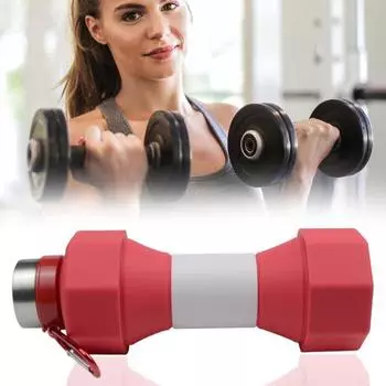 650 мл бутылка для воды большой емкости герметичный хороший уплотнитель в форме гантели тренажерный зал фитнес-спортивный чайник для воды 650ml