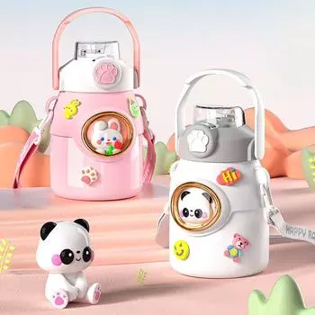 650 мл детская термобутылка для воды для детей, кружка-термос с соломой, термосы из нержавеющей стали, стакан-термос, без BPA 650ML