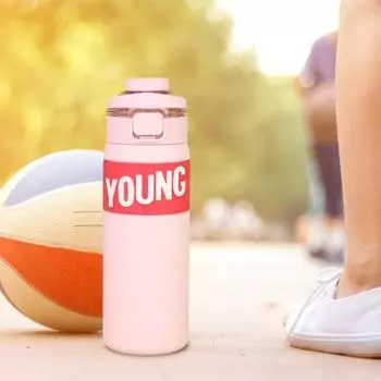 650 мл термос из нержавеющей стали с двойными стенками, термос для горячих и холодных напитков, не содержащий бисфенол А, герметичная крышка, соломинка, термос для непосредственного питья 650ml светло-синий