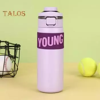 650 мл термос из нержавеющей стали с двойными стенками, термос для горячих и холодных напитков, не содержащий бисфенол А, герметичная крышка, соломинка, термос для непосредственного питья 650ml розовый