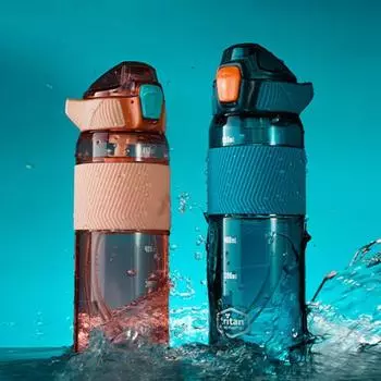 650 мл уличная бутылка для воды пылезащитная большая емкость портативная прозрачная соломенная бутылка студенческая спортивная чашка для воды подарок на день рождения