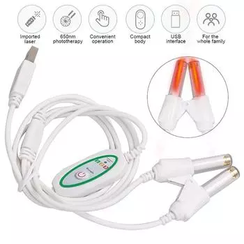 650 Нм Лазерная терапия носа Массаж Облучение Физиотерапия Беруши Отит Глухота Нос Ринит Синусит Облегчение боли