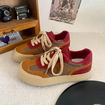 6556 latex insoles/thick-soled Dexun shoes women s shoes 2024 new autumn popular versatile board shoes little white shoes 35
