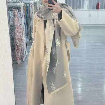 65 * 180 см осень и зима новый женский однотонный универсальный простой кисточкой имитация кашемира мохера шарф теплый шарф атмосфера шаль 65*180cm