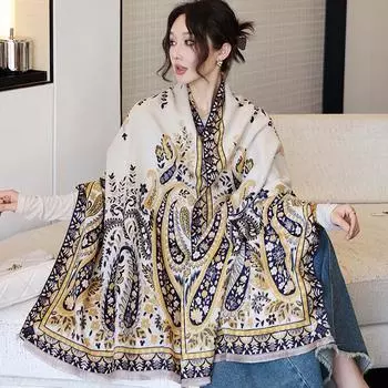 65 * 190 см осень и зима новый женский однотонный универсальный простой кисточкой имитация кашемира двухсторонний шарф теплый шарф атмосфера шаль 65-190cm