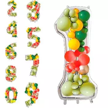 65-дюймовая большая алюминиевая пленка цифровая рамка для воздушных шаров 0-9 для дней рождения, свадеб, юбилеев, украшения мест проведения мероприятий