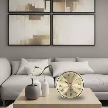 Сменная вставка для кварцевых часов 65 мм с римскими цифрами, золото и серебро серебряный