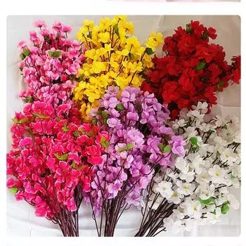 65 см искусственный персиковый цветок украшения для гостиной искусственное дерево ландшафтное украшение гибкие искусственные цветы фестиваль украшения 1pc