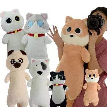 65 см Милая мягкая плюшевая длинная игрушка для кошек, собак, животных, мягкая подушка для сна, щенка, кукла, игрушка, домашний декор, подарок about 65cm