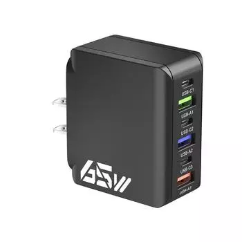 65 Вт быстрое зарядное устройство USB C зарядное устройство Type C PD адаптер быстрой зарядки для iPhone Samsung Xiaomi мобильный телефон настенное зарядное устройство USB EU/US/UK Black US