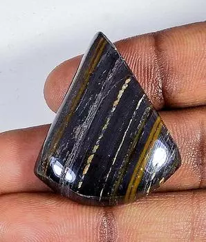 65Cts. Natural Iron Tiger Fancy Cabochon Loose Gemstone 28X35X08MM DD-64