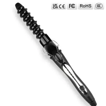 6601-M Spiral Curling Iron: 32mm Ceramic Glaze for Damage-Free Styling.
