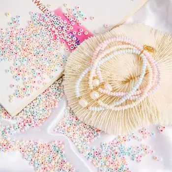 660/1300 шт., высококачественные керамические бусины с кремовой окраской, стеклянные бусины для изготовления ювелирных изделий, браслет, ожерелье, серьги about 3mm 660pcs